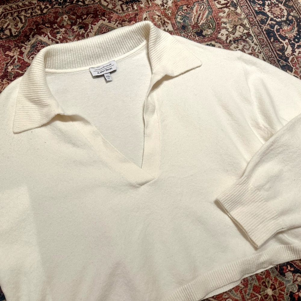 & Other Stories Cream Knit Top